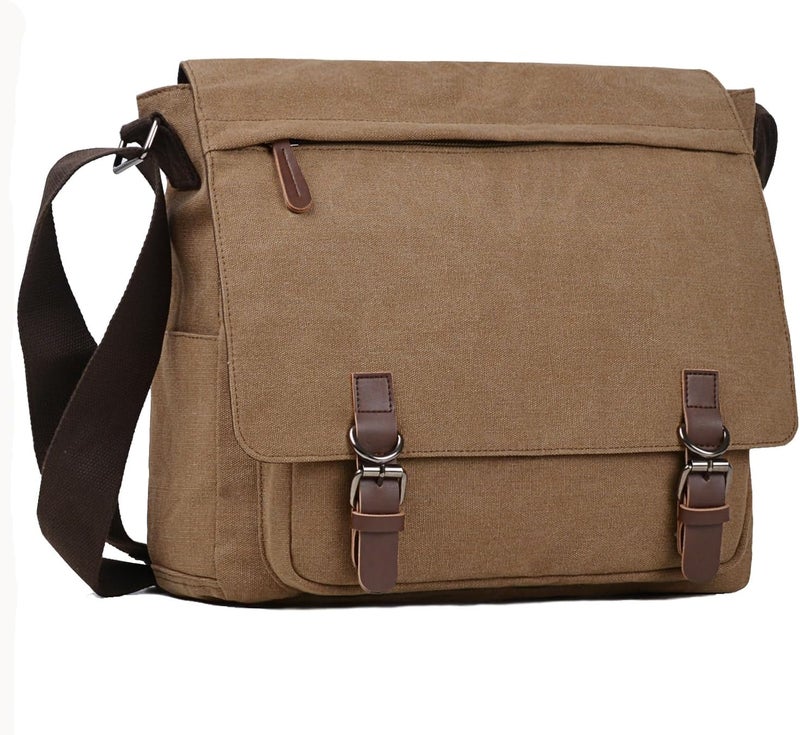 Mactso Canvas Messenger Bag for Men Women,Travel Satchel Shoulder bag 15.6 Inch Laptop Bag briefcase Business - Image 2